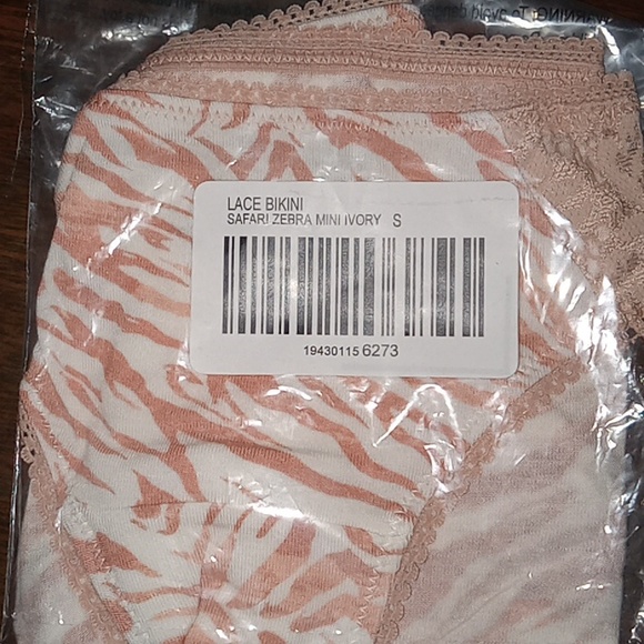 Soma intimates-SAFARI ZEBRA Mini Ivory Lace Bikini-S - Picture 2 of 2